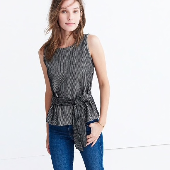 Madewell Tops - Madewell French Rib Tie Waist Tank